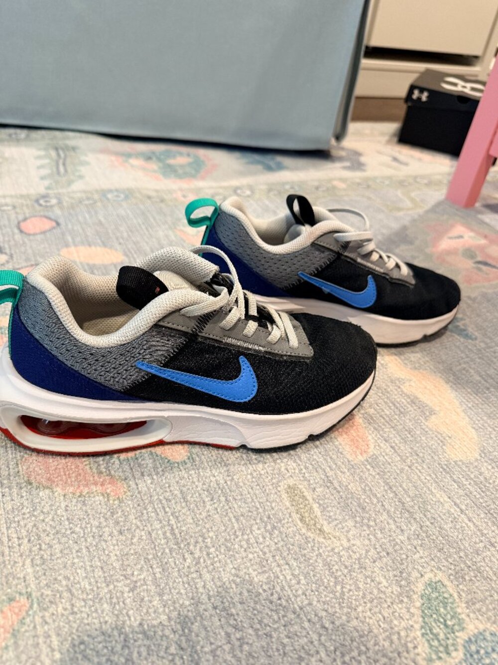 ⚡ Nike Air Max Pulse Sneakers — Black/Blue/Grey Boys 3Y